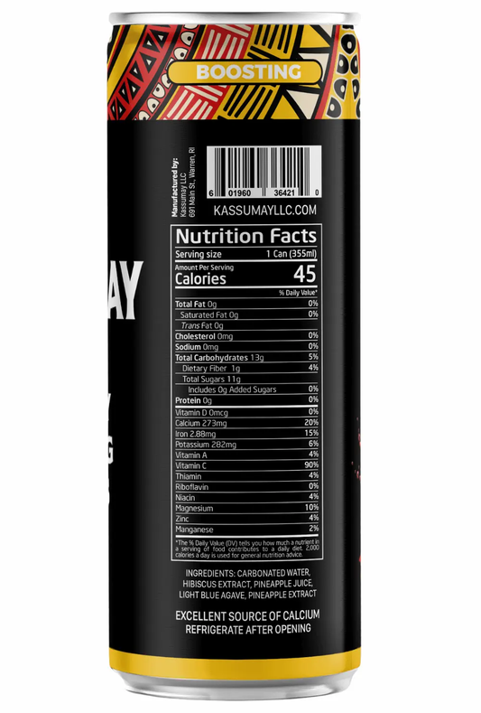 PINEAPPLE - 12-Pack Immunity Boosting Natural Healthy Plant-Based Hibiscus Beverages