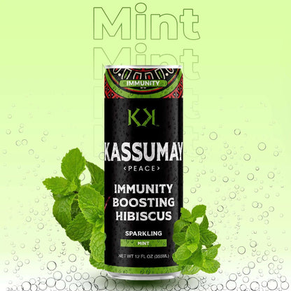MINT - 12-Pack Immunity Boosting Natural Healthy Plant-Based Hibiscus Beverages