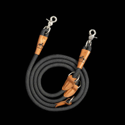 Reflektionsleine©, längenverstellbar, veganes Leder