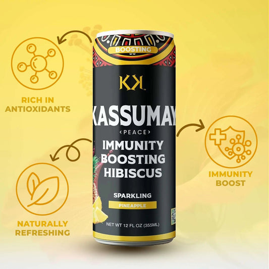 PINEAPPLE - 12-Pack Immunity Boosting Natural Healthy Plant-Based Hibiscus Beverages