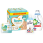 PAMPERS csomag I. (1. méretű pelenka - 156 darab, nedves törlőkendők, mosógél és öblítő) (BABY21123mix4)