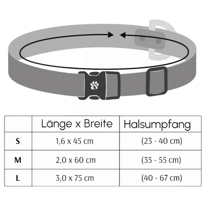 Halsband Khakigrün In Nylon Längenverstellbar Im Rautendesign