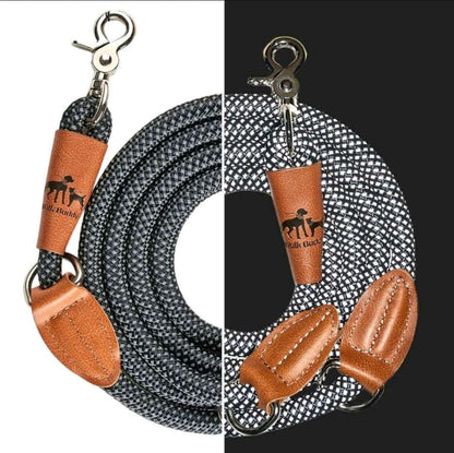 Reflektionsleine©, längenverstellbar, veganes Leder