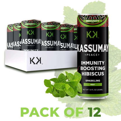 MINT - 12-Pack Immunity Boosting Natural Healthy Plant-Based Hibiscus Beverages