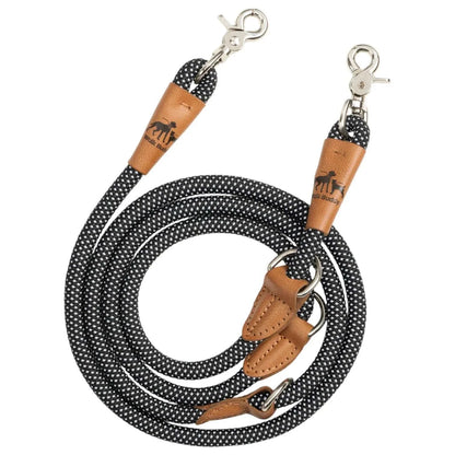 Reflektionsleine©, längenverstellbar, veganes Leder